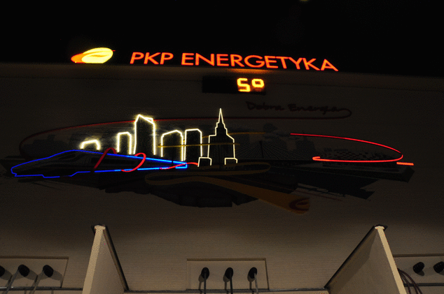 Mural Neonanlage PKP Energetyka S.A. Gute Energie | Gute Energie | Portfolio