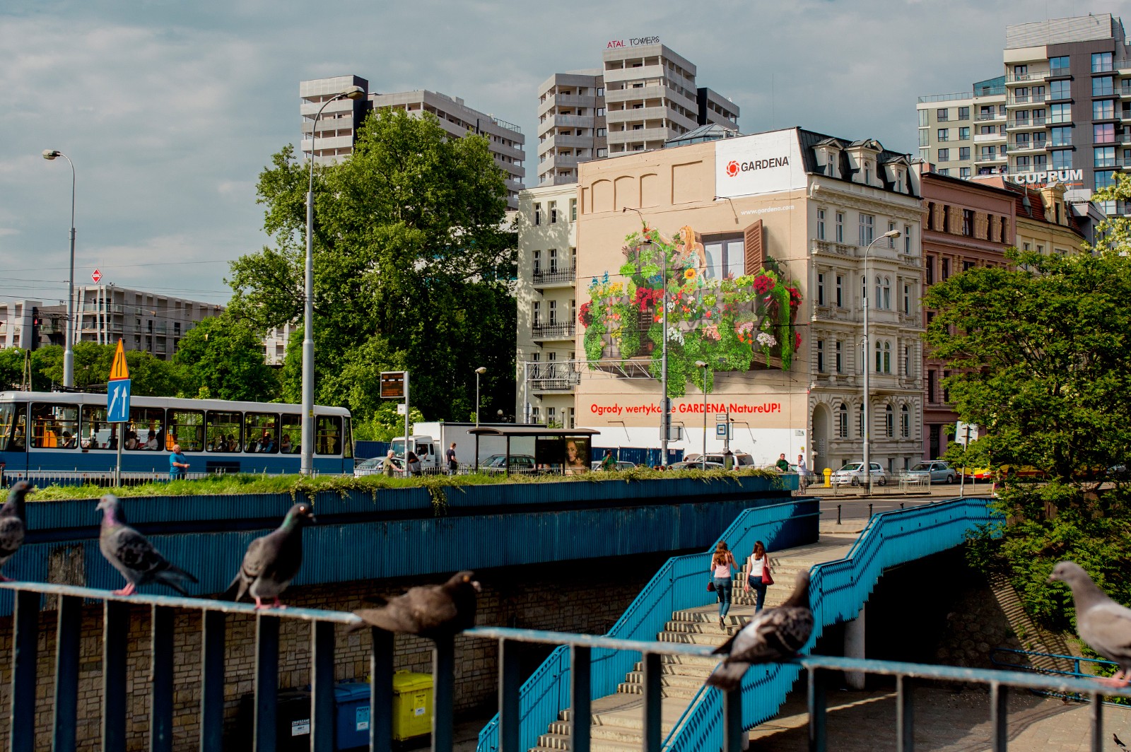 3d advertising mural in wroclaw for gardena | Gardena | Portfolio