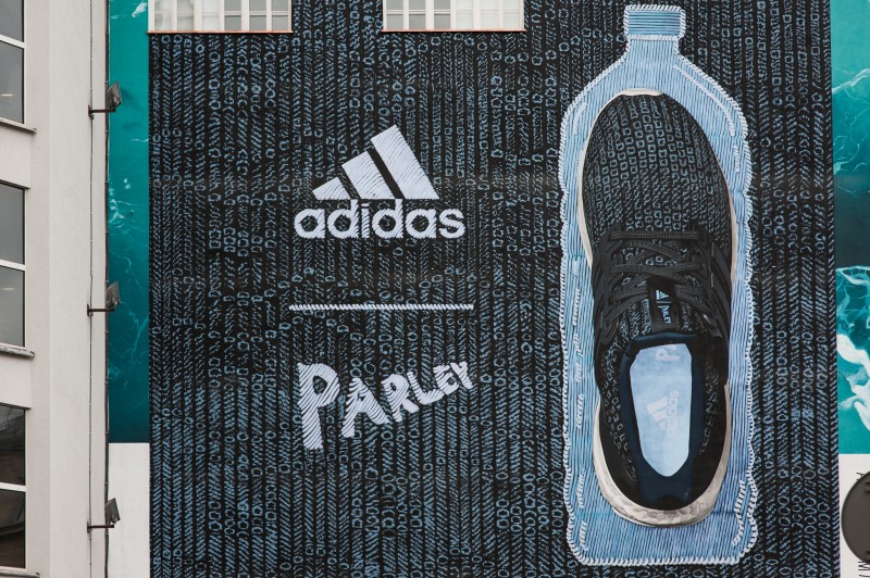Adidas Parley advertising mural on Bracia Jabłkowscy Department Store | Adidas Parley | Portfolio