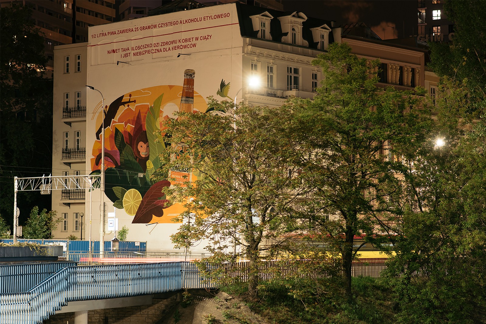 Advertising mural Somersby Mango Lime Podwale in Wroclaw | Somersby Mango & Lime | Portfolio