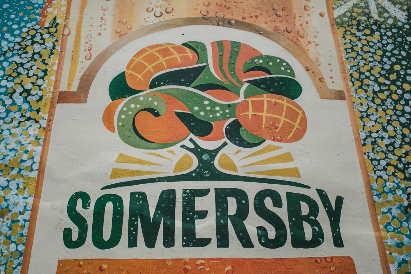 Advertising mural Somersby in Krakow | Somersby Mango & Lime | Portfolio