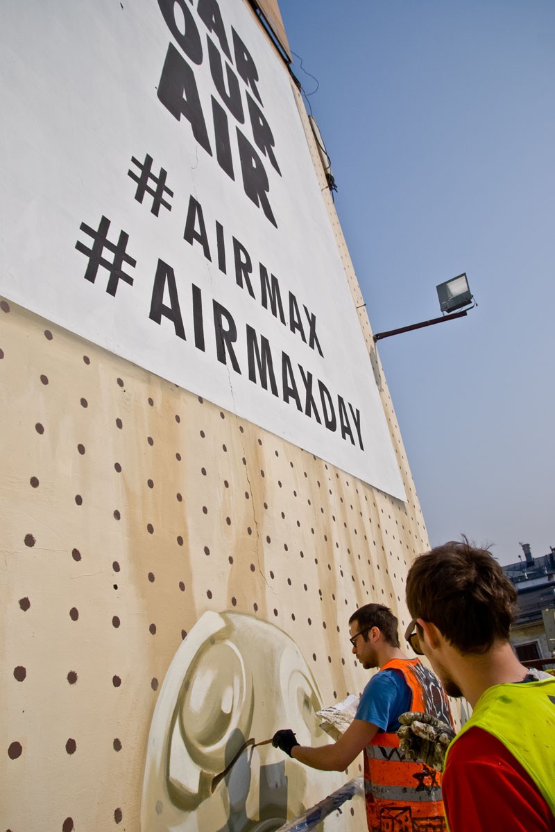 Airmax day Nike Bracka street in Warsaw making mural | Airmax Day | Portfolio