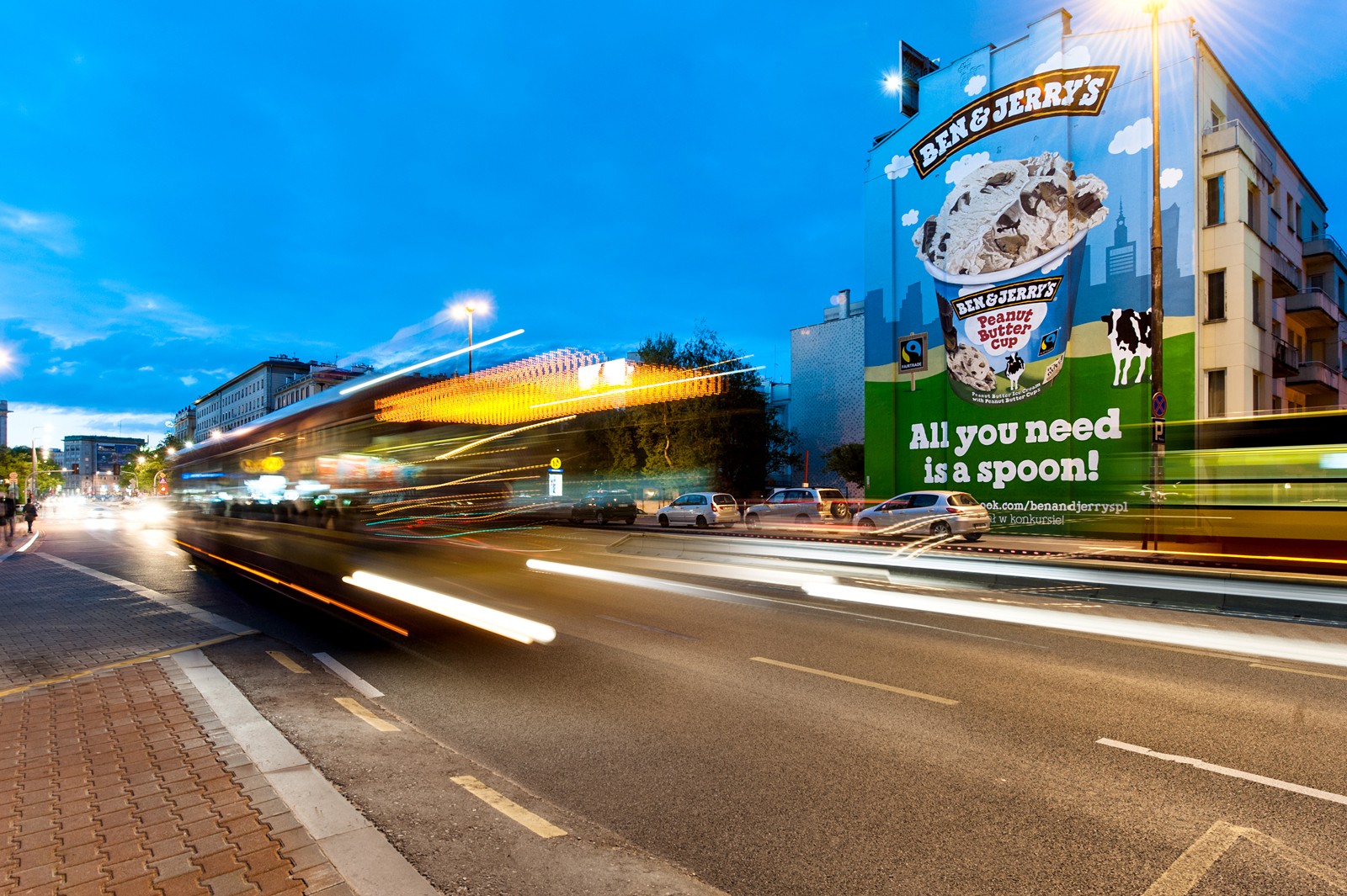 Ben&Jerry's advertising campaign in a mural form on a wall located on Jaworzynska street in Warsaw | Ben & Jerry's | Portfolio