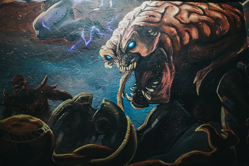 Detale muralu DOOM! w Krakowie | SPAL PIEKŁO! | Portfolio