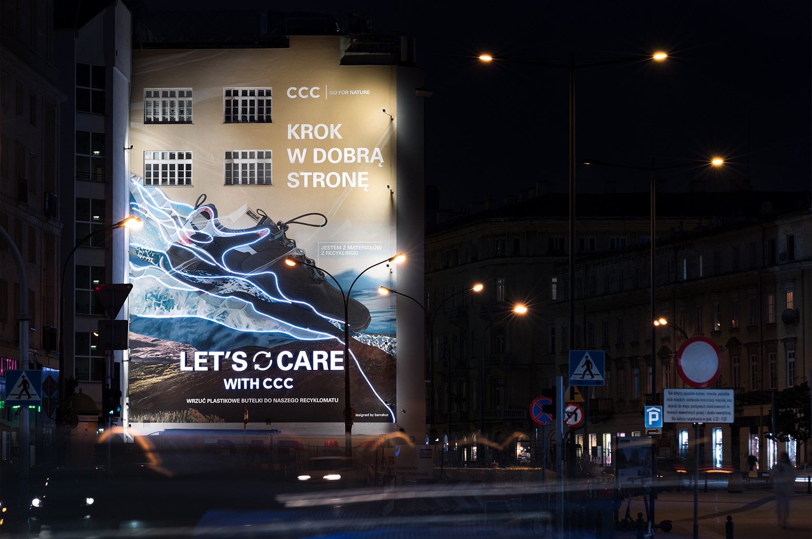 Eko mural reklamowy dla CCC | LET'S CARE | Portfolio