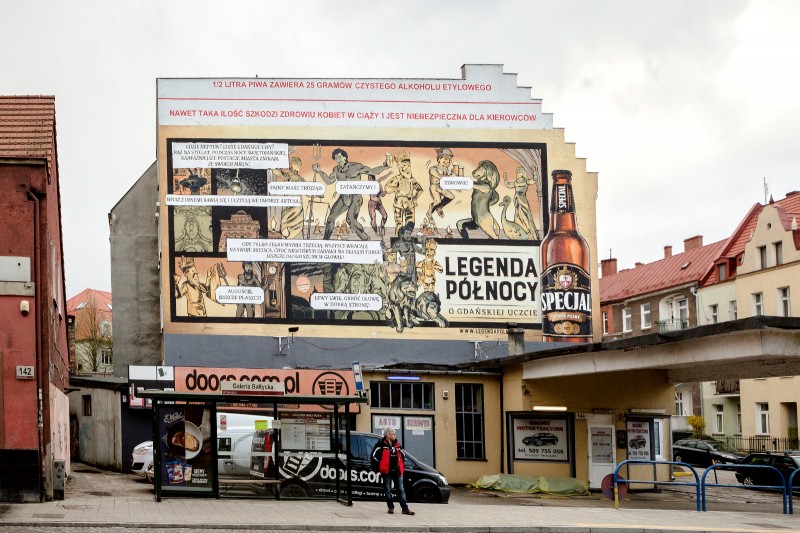 Kampania reklamowa Legenda Północy ręcznie malowana w Gdańsku na zlecenie marki piwa Specjal | Specjal - Legenda Północy | Portfolio