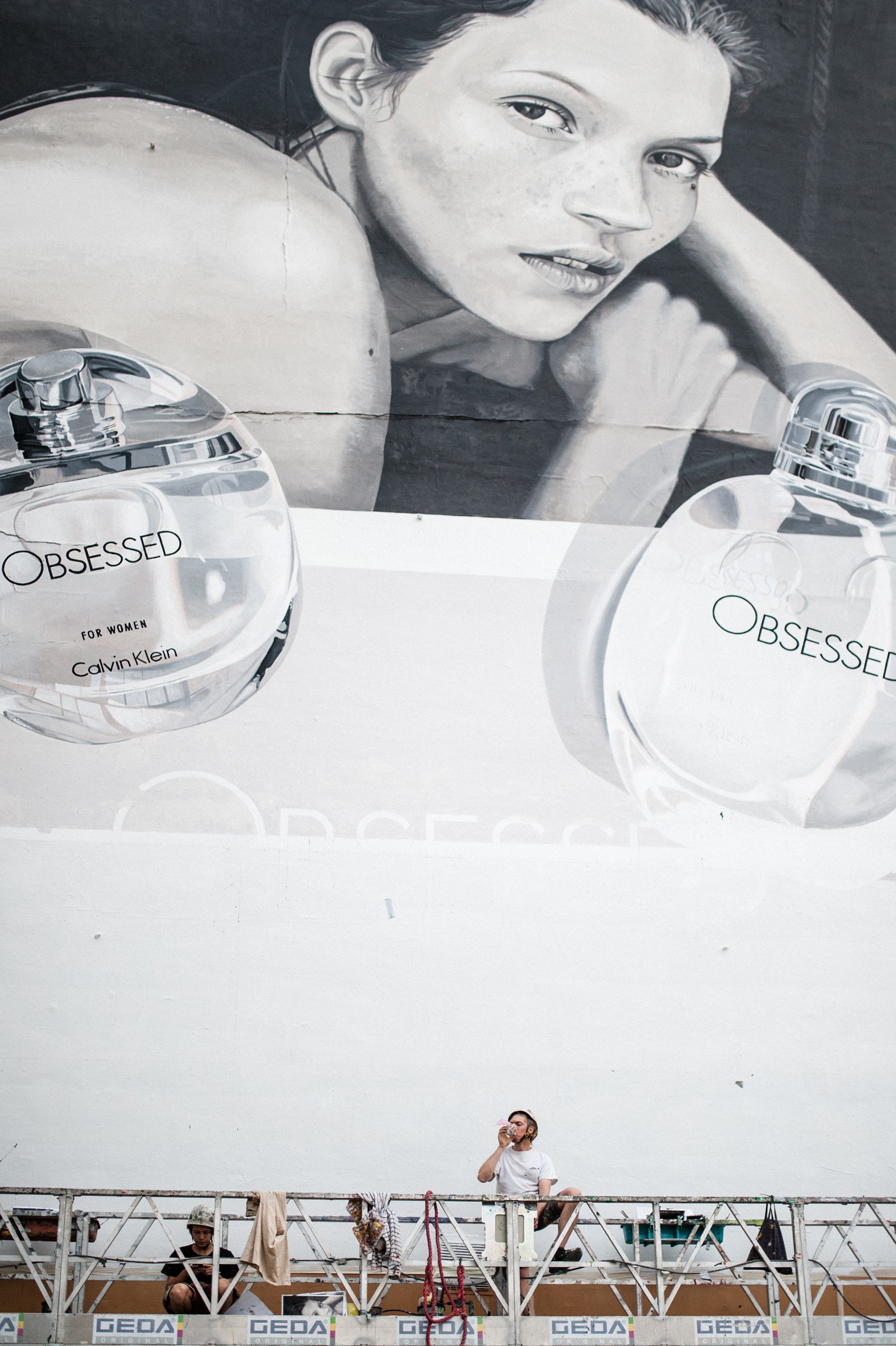 Kate Moss auf einem Mural im Auftrag von Calvin Klein Obsessed | Calvin Klein OBSESSED | Portfolio