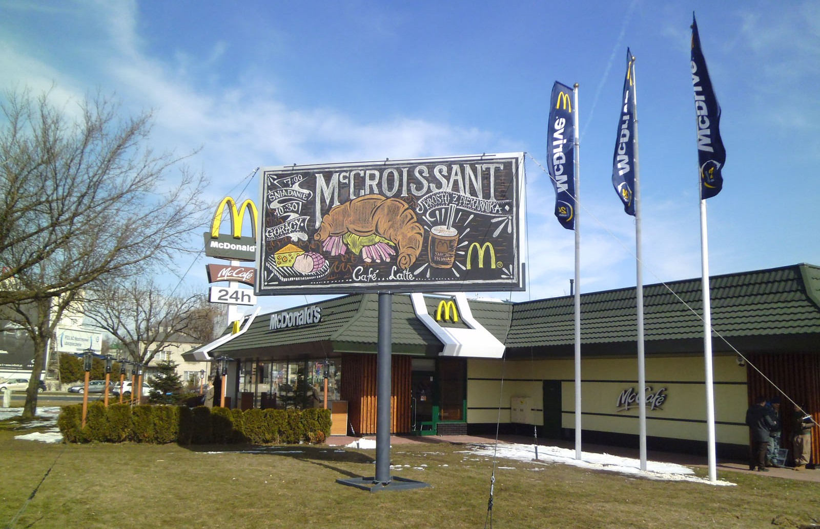 Kredowe menu dla restauracji McDonald's w Warszawie | Billboard malowany kredą na zlecenie McDonald's | Portfolio
