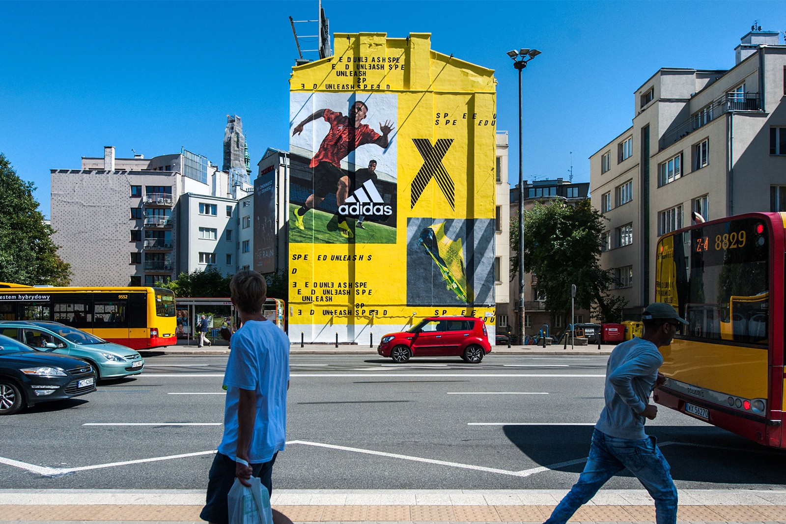Malowana reklama obok metra Politechnika dla Adidas predator.jpg | Adidas Football | Portfolio