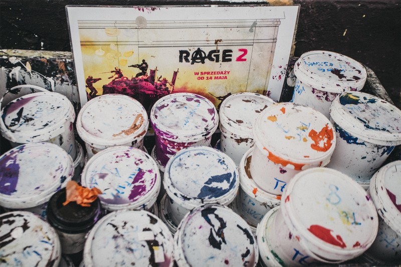 Malowanie reklamy Rage 2 na budynku przy ulicy Gazowej 21 w Krakowie | Rage 2 | Portfolio