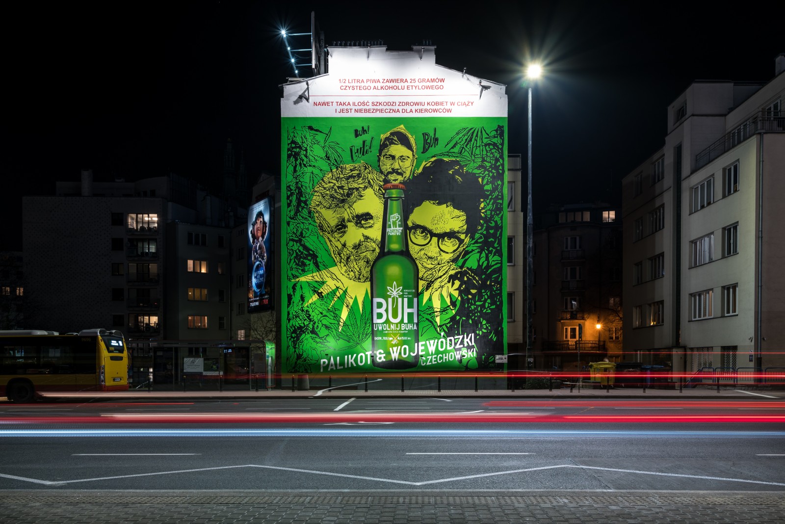 Mural BUH na ulicy Jaworzyńskiej 8 w Warszawie | UWOLNIJ BUHA | Portfolio
