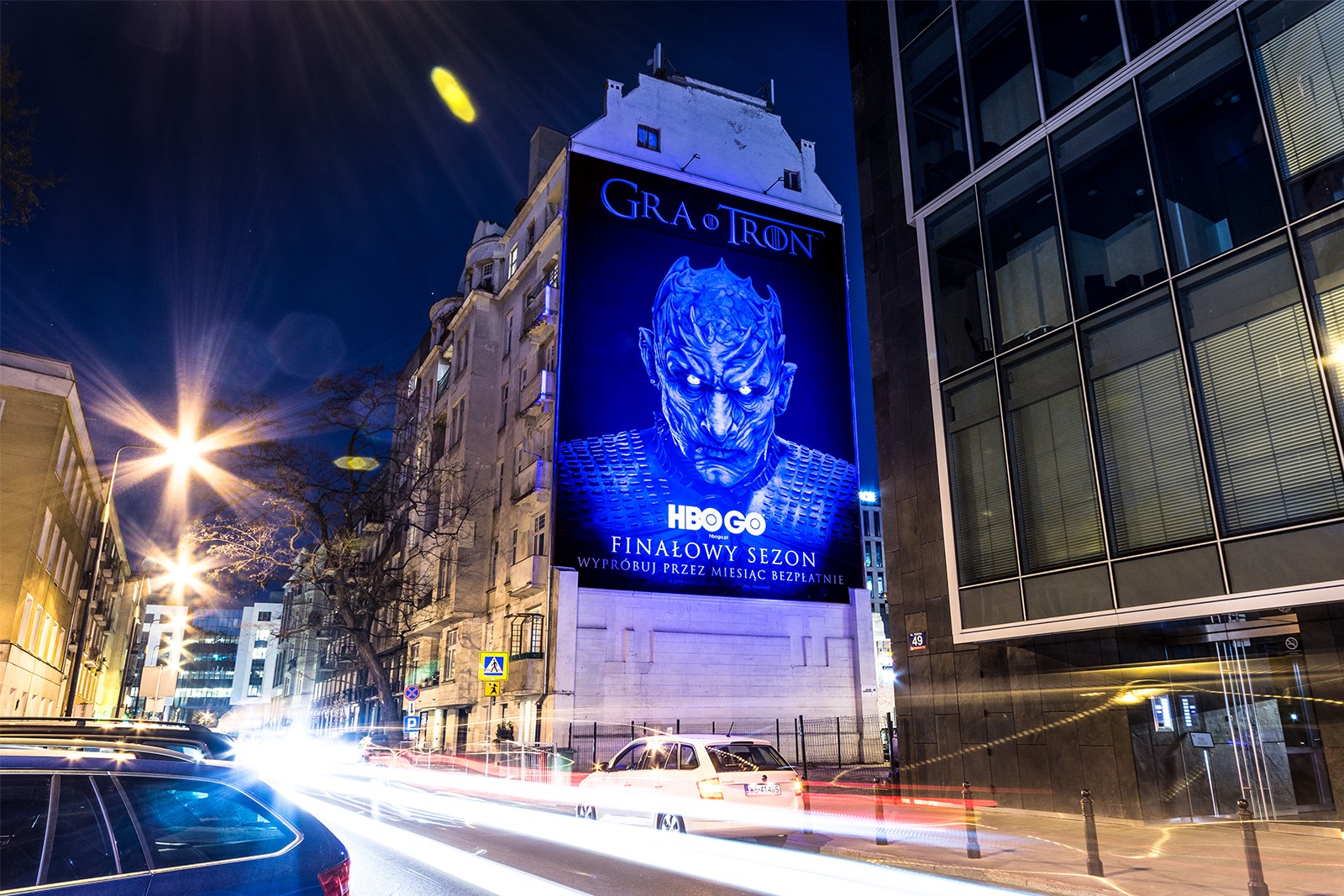 Mural Gra o tron przy ulicy Pięknej w Warszawie namalowany farbą UV | Gra o Tron | Portfolio