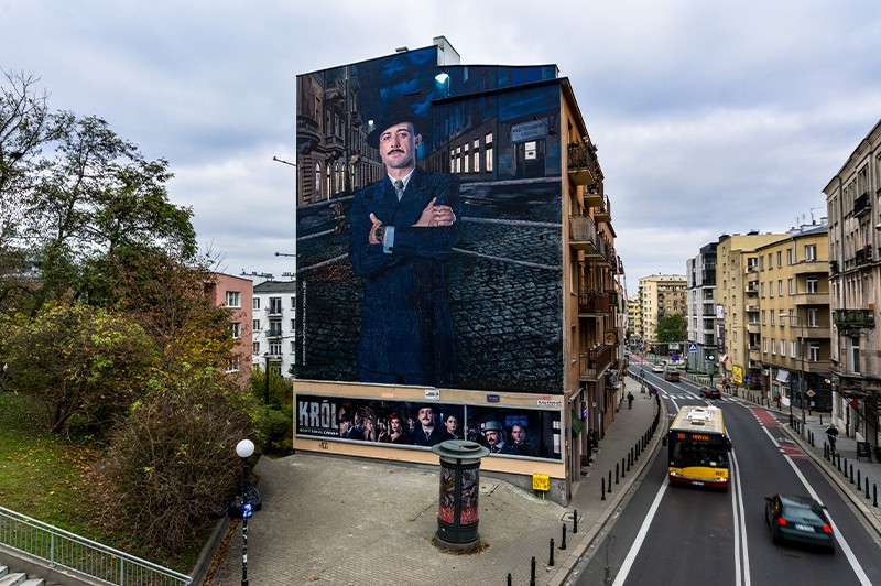 Mural Król na ulicy Tamka 36 w Warszawie | Król | Portfolio