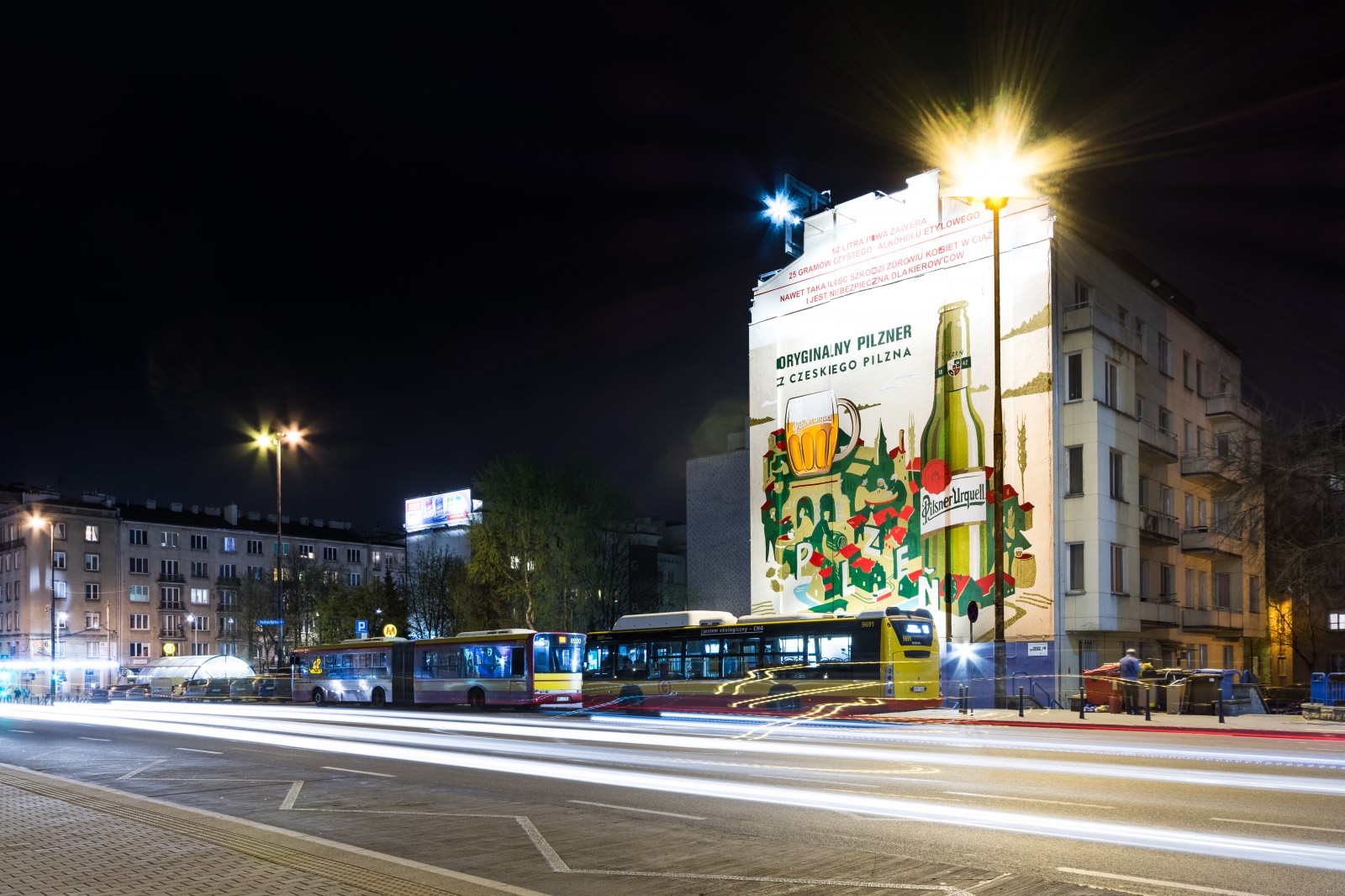 Mural Pilsner Urquell next to 8 Jaworzynska street in Warsaw  | Original pilsner from Czech Pilsen | Portfolio
