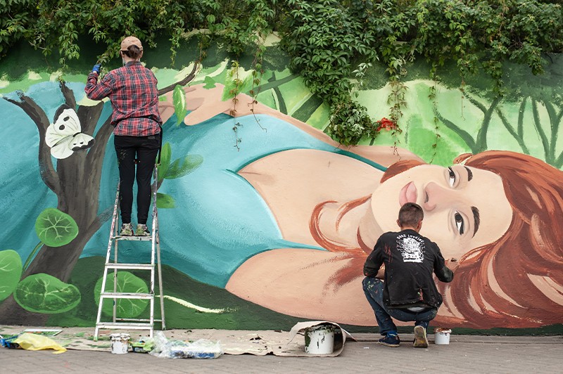 Mural Poczuj odrobinę natury dla Palmolive | Odrobina natury aby poczuć się w pełni sobą | Portfolio