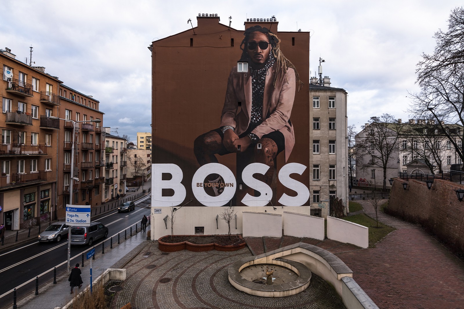 Artistic BOSS mural in Warsaw | BE YOUR OWN BOSS | Portfolio