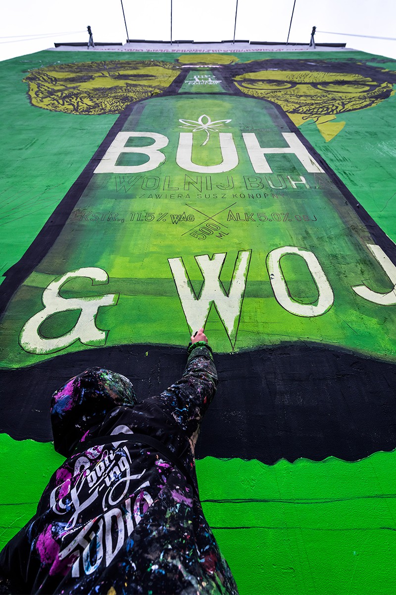 Artistic BUH mural in Warsaw | UWOLNIJ BUHA | Portfolio
