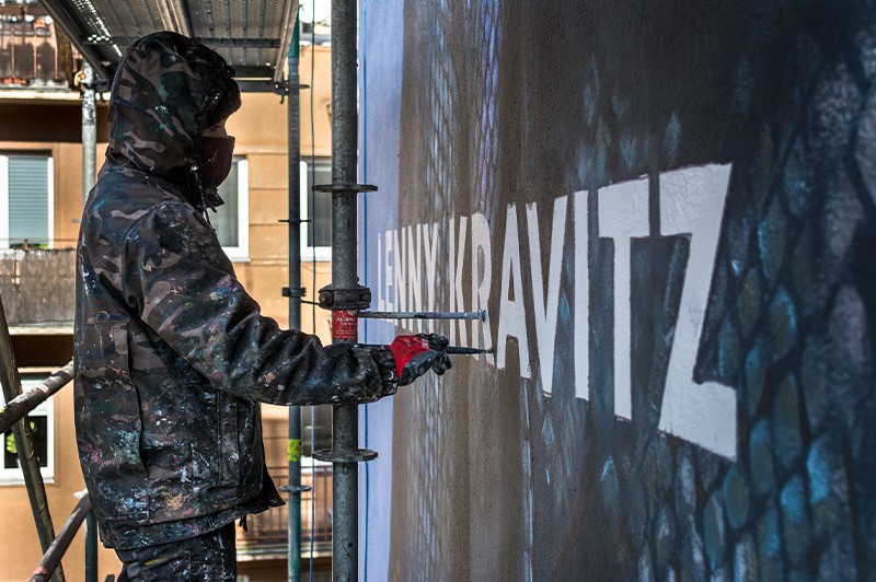 Artistic YSL mural in Warsaw | Lenny Kravitz | Portfolio