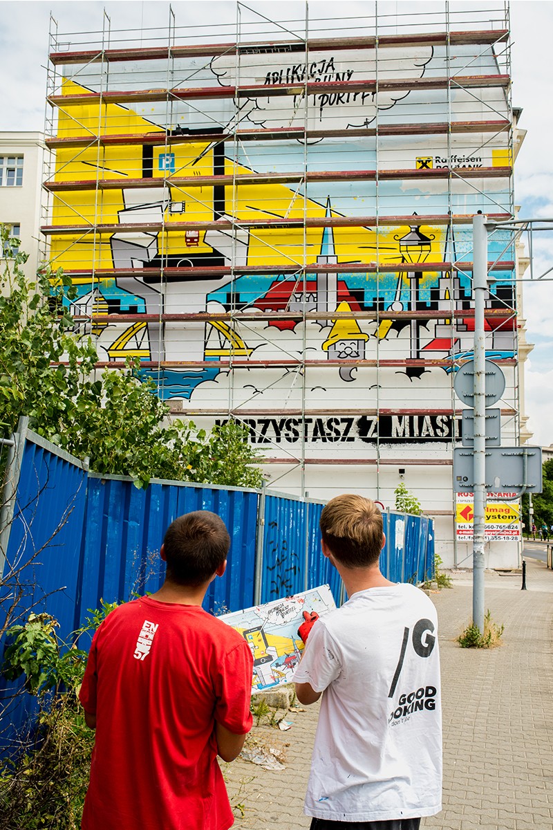 Mural korzystasz z miasta dla Raiffeisen Polbank.jpg | KORZYSTASZ Z MIASTA | Portfolio