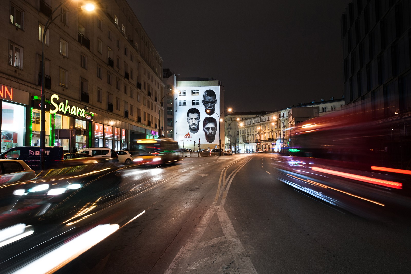 Mural na warszawskim Śródmieściu na zlecenie Adidas Here to Create | Adidas - Here to Create | Portfolio