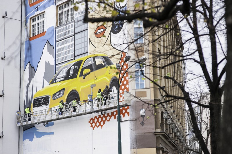 Ein Mural in Auftrag von Audi in Warschau auf der Bracka Straße | Audi Q2 | Portfolio