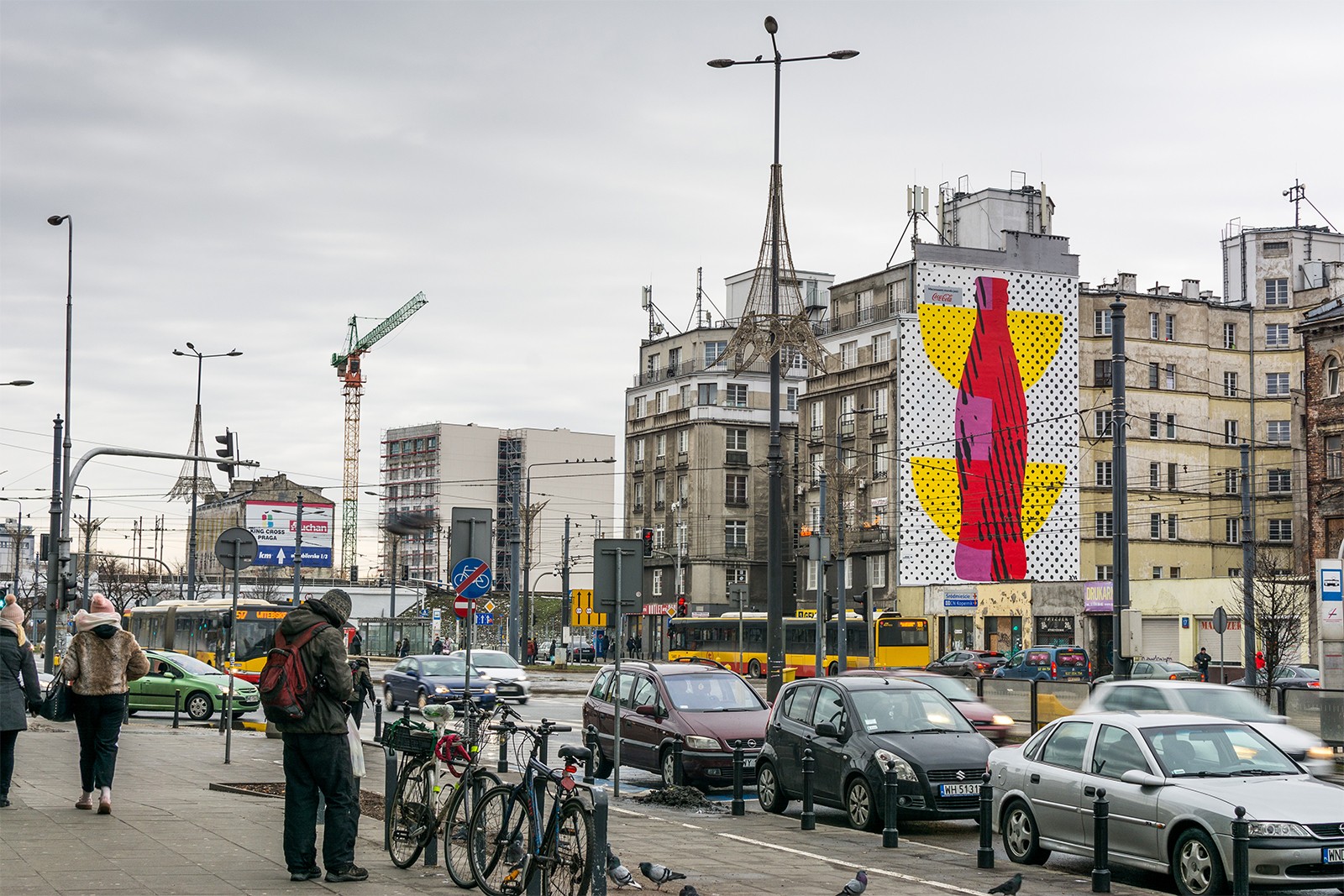 Mural of Coca Cola designed by Piotr Mlodozeniec in Warsaw | The icon returns | Portfolio