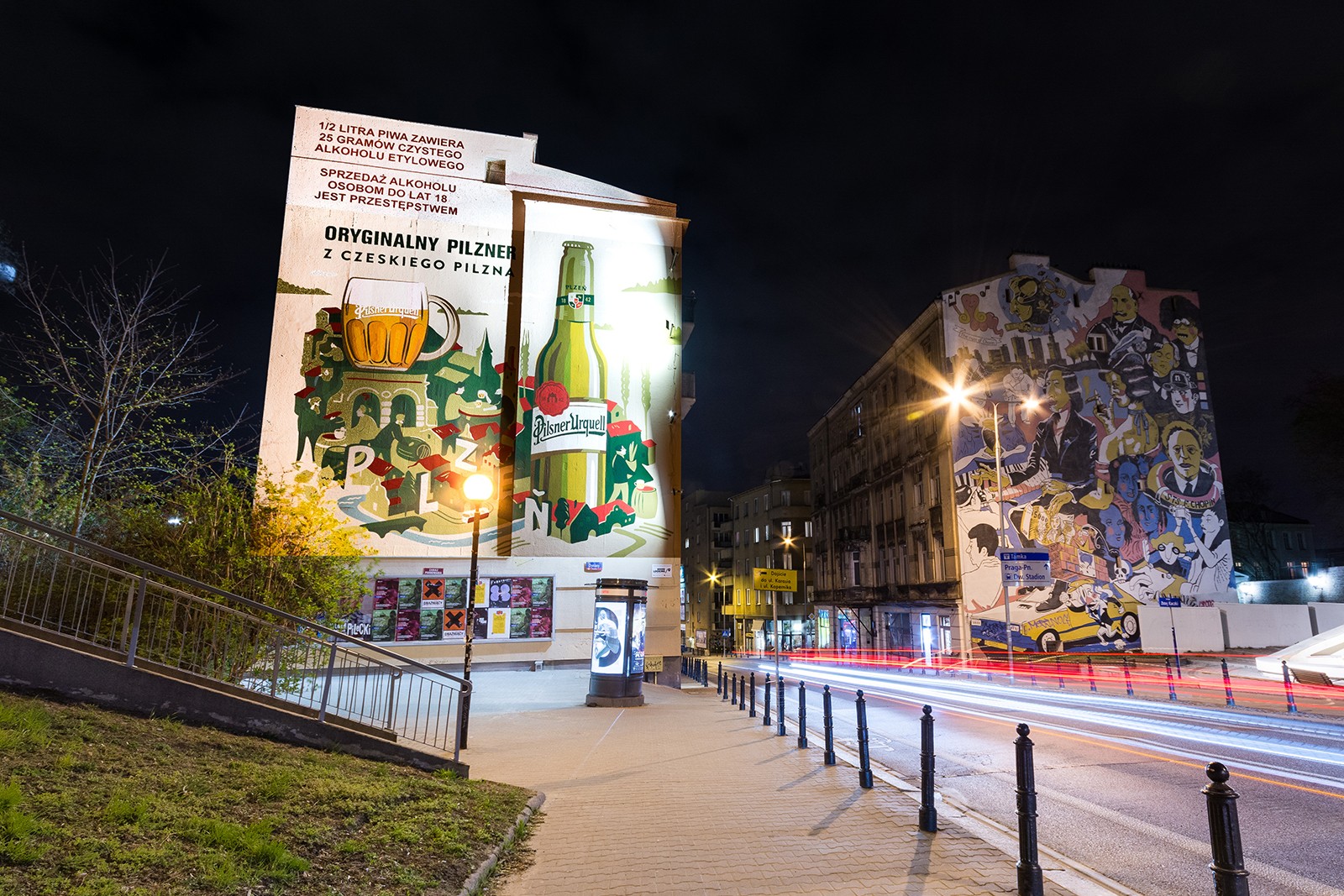 Mural przy ulicy Tamka 36 dla marki Pilsner Urquell | Oryginalny pilzner z czeskiego Pilzna | Portfolio