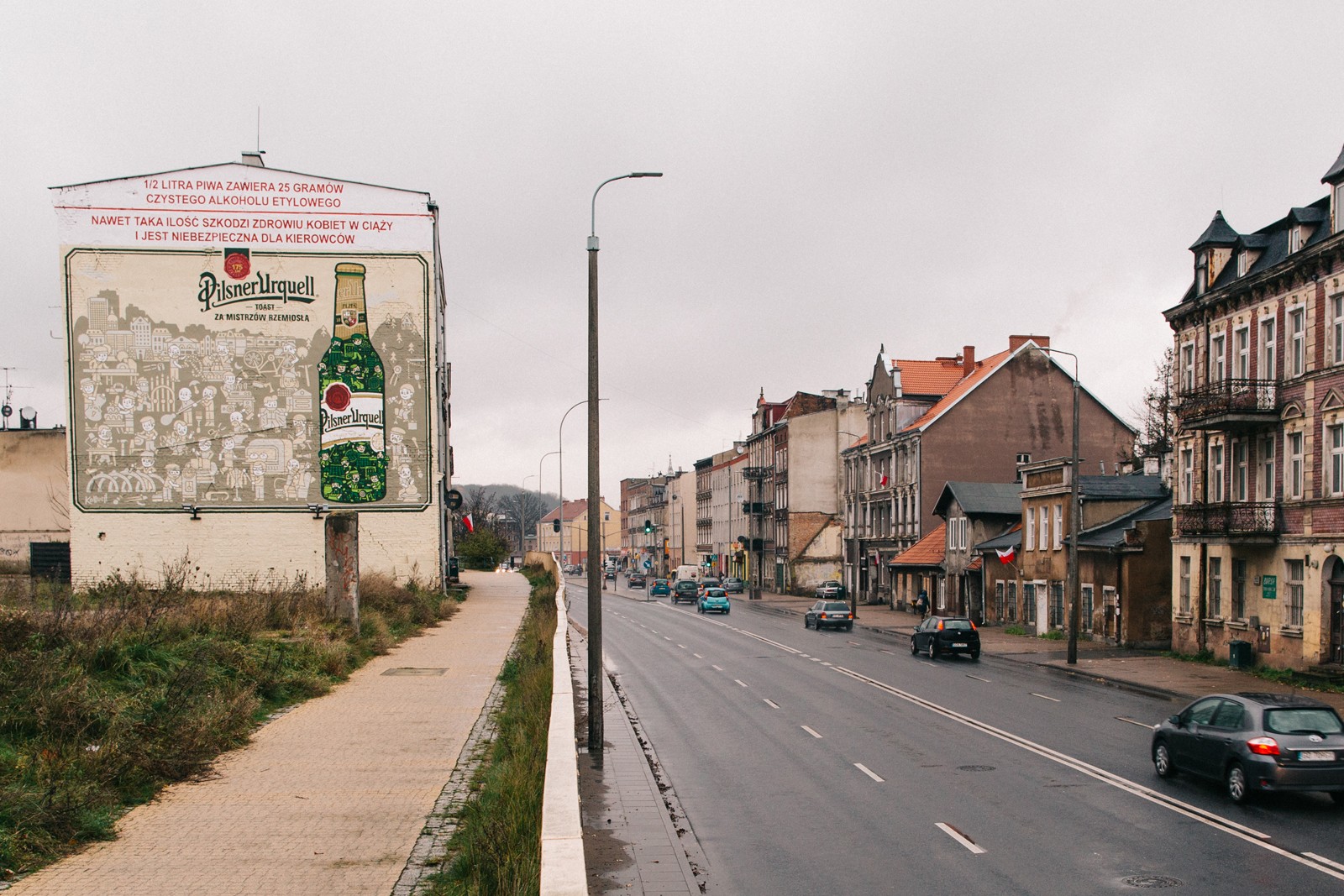 advertising mural in gdansk Saint Adalbert's route for Kompania Piwowarska | Pilsner Urquell | Portfolio