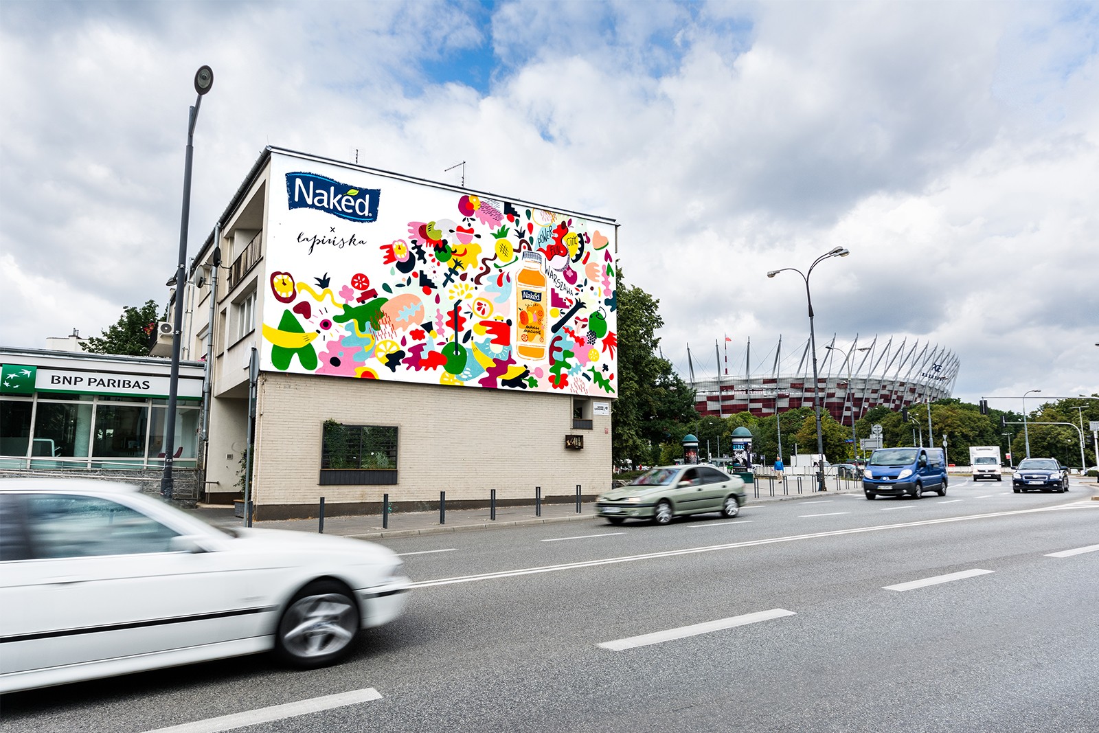 Mural reklamowy Naked ul. Francuska 49 w Warszawie | #PowerFullCity | Portfolio