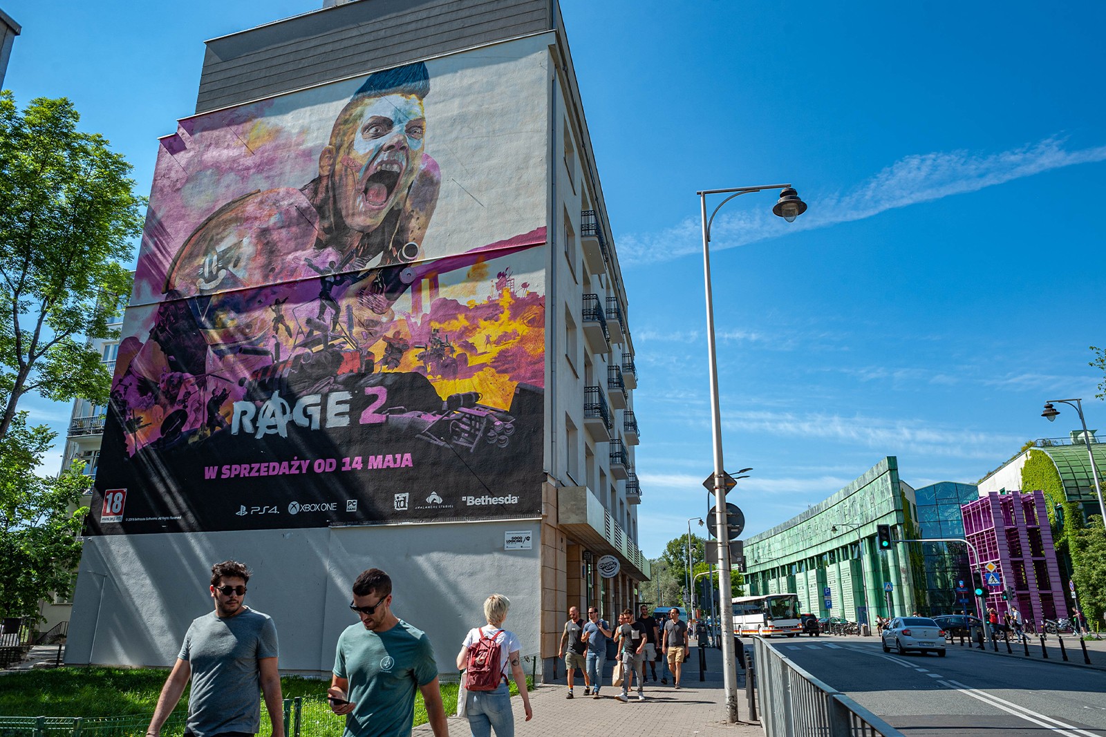 Mural reklamowy Rage 2 ul. Dobra 53 w Warszawie | Rage 2 | Portfolio