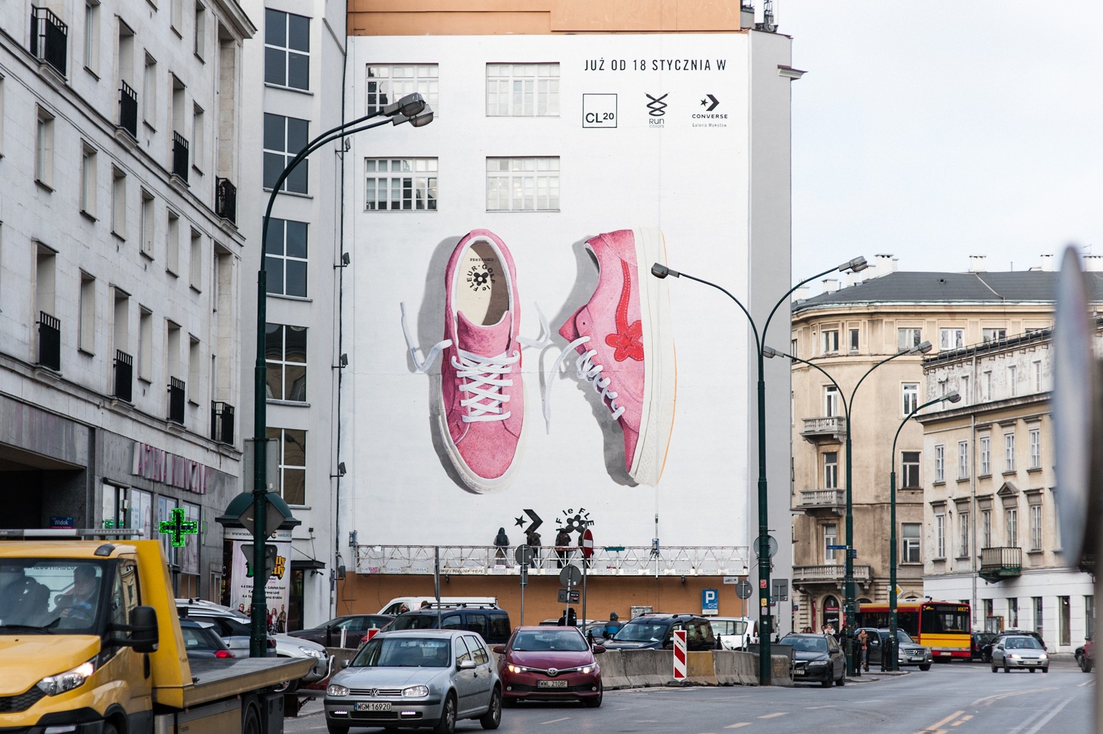 Mural reklamowy dla Converse Le Fleur na ulicy Brackiej 25 | GOLF le FLEUR* x CONVERSE | Portfolio