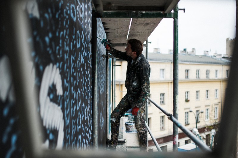 Mural reklamowy na zlecenie Warszawa Bracka | Adidas Parley | Portfolio