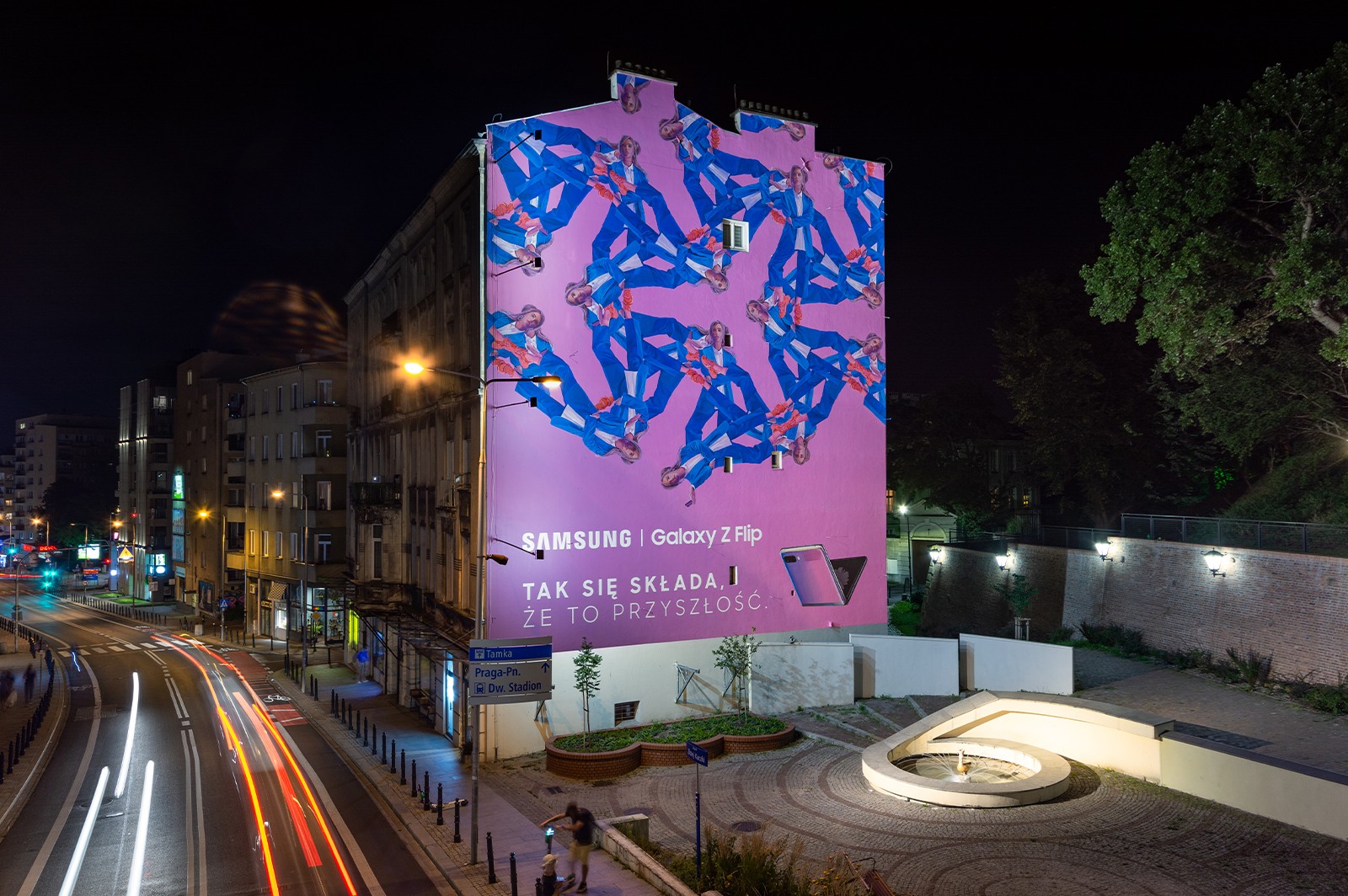 Mural reklamowy promujący nowy telefon Samsung Galaxy Z Flip | Samsung Galaxy Z Flip | Portfolio