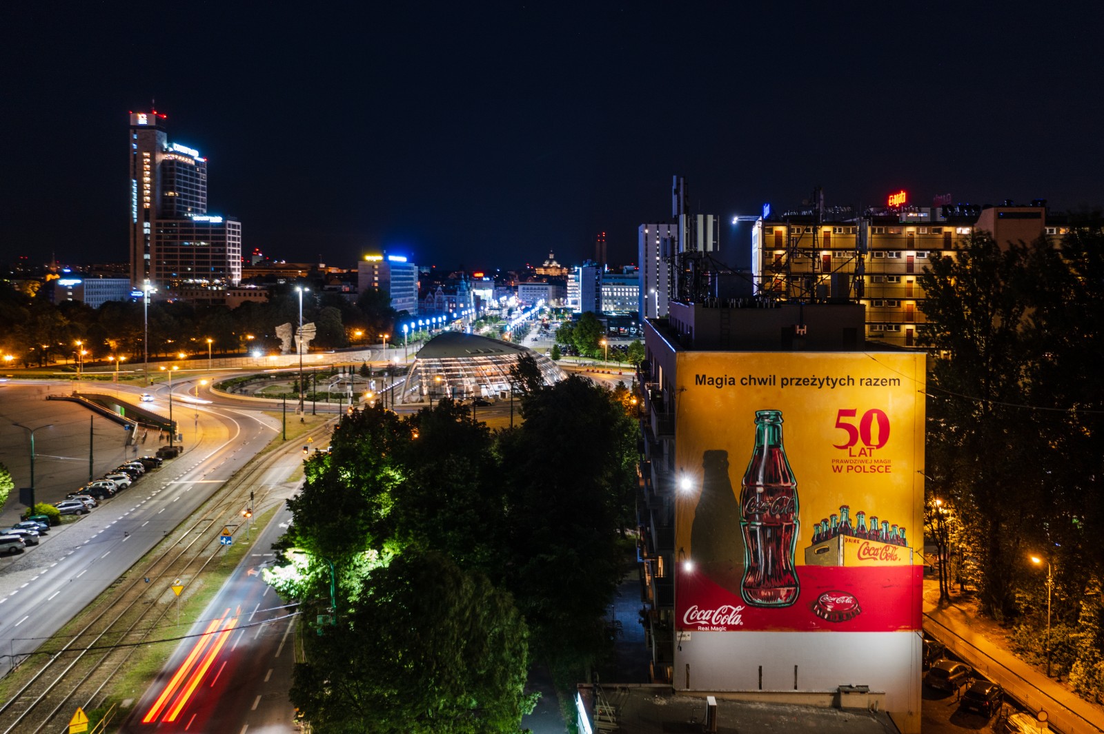 Mural z okazji 50lecia Coca-Coli (retro) w Katowicach | 50 lat prawdziwej magii w Polsce (retro) | Portfolio
