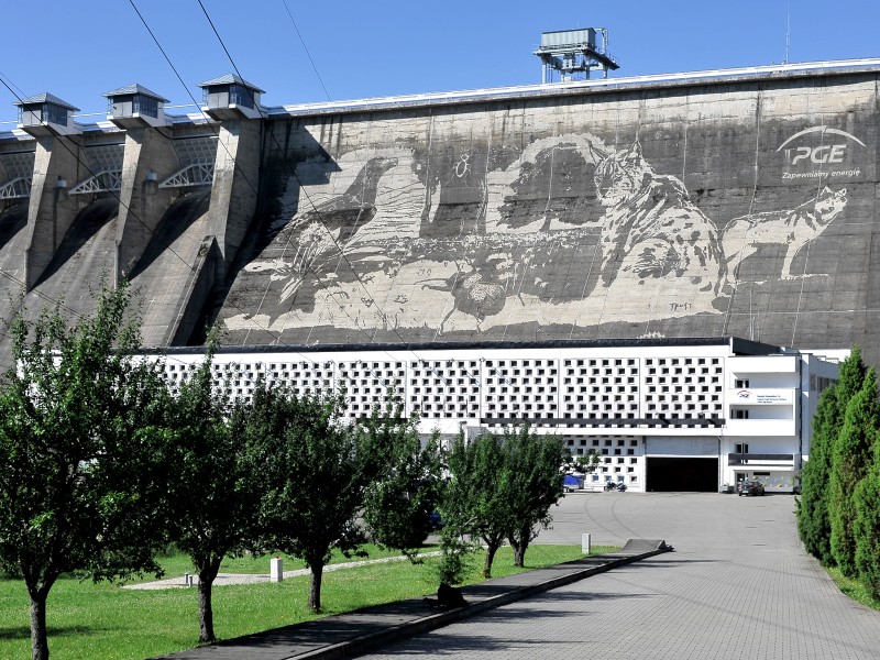 Największy eko mural Solina zapora Wodna PGE Polska Grupa Energetyczna | Projekty specjalne | Oferta