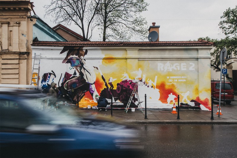Realizacja muralu przy ulicy Gazowa 21 w Krakowie | Rage 2 | Portfolio