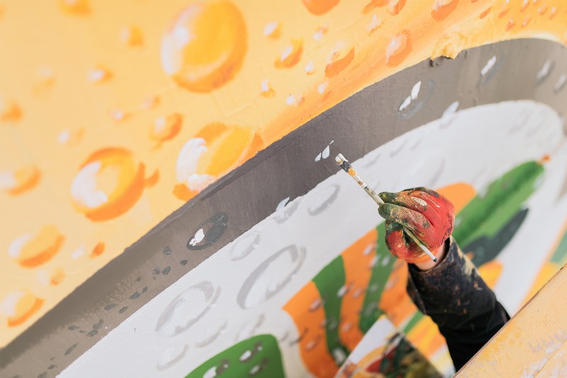 Ręcznie malowana grafika zaprojektowana przez Agnieszkę Świętek | Somersby Mango & Lime | Portfolio