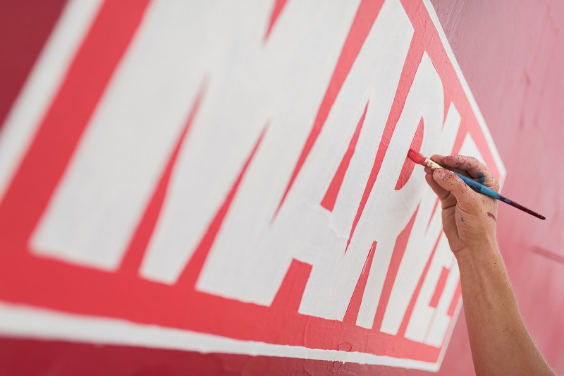 Ręcznie malowana reklama dla Sony Marvel obok Placu Społecznego we Wrocławiu.jpg | SPIDER-MAN BE GREATER | Portfolio