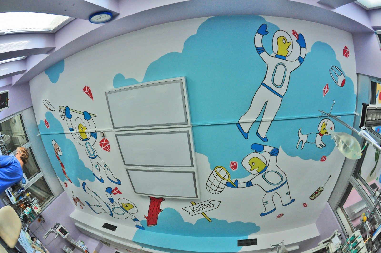 Warszawskie Centrum Zdrowia Dziecka Oddział Intensywnej Terapii murale pomalowane ściany | Operacja sufit - Centrum Zdrowia Dziecka | CSR | O nas