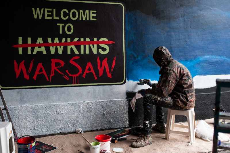 Welcome to Hawkins mural Stranger Things Netflix Warsaw | Stranger Things | Portfolio