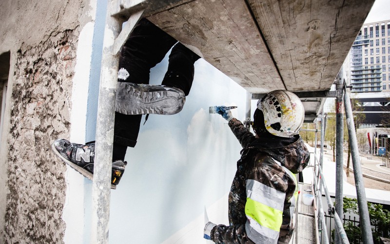 A view form a scaffolding on Plac Europejski 1 in Warsaw | Warsaw Spire | Portfolio