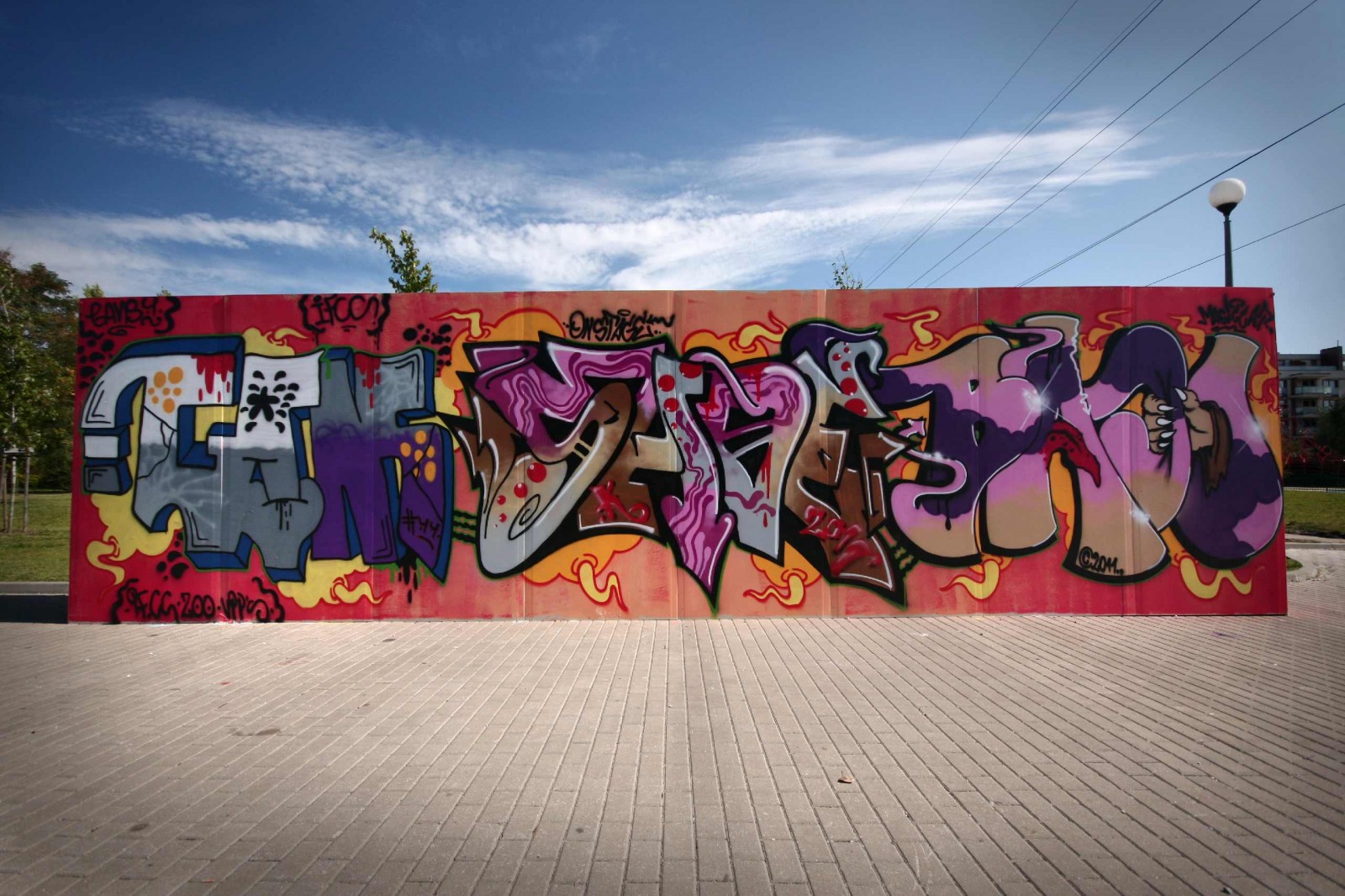 Ściana park Jelonki Bemowo Graffiti Jam Prosto  | Graffiti Jam Prosto na Bemowie | Backstage